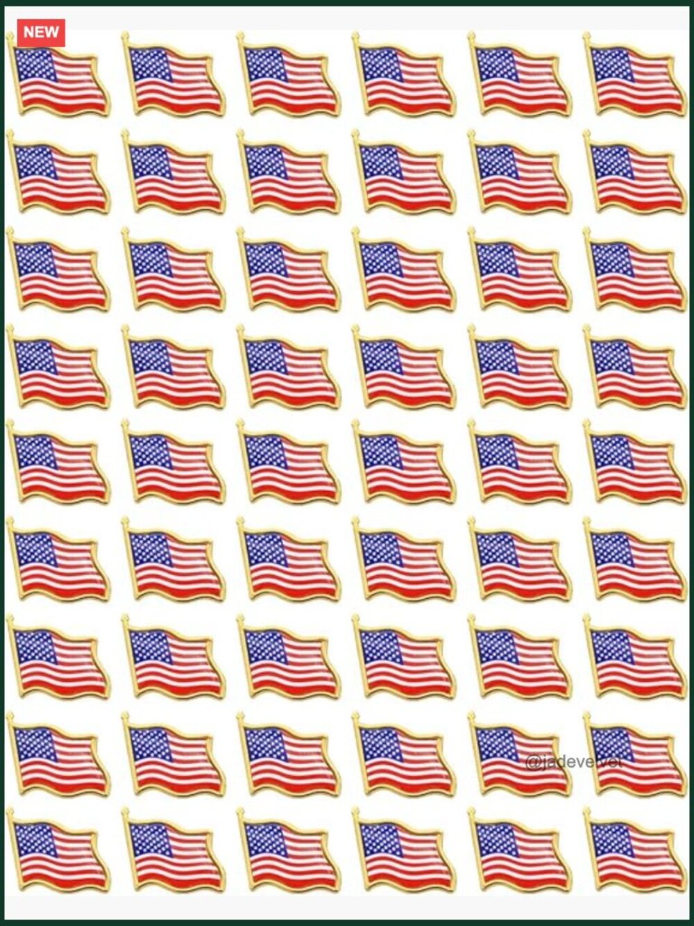 USA Waving Flag Lapel Pins - Patriotic Brooch - 24/50/100 Pack